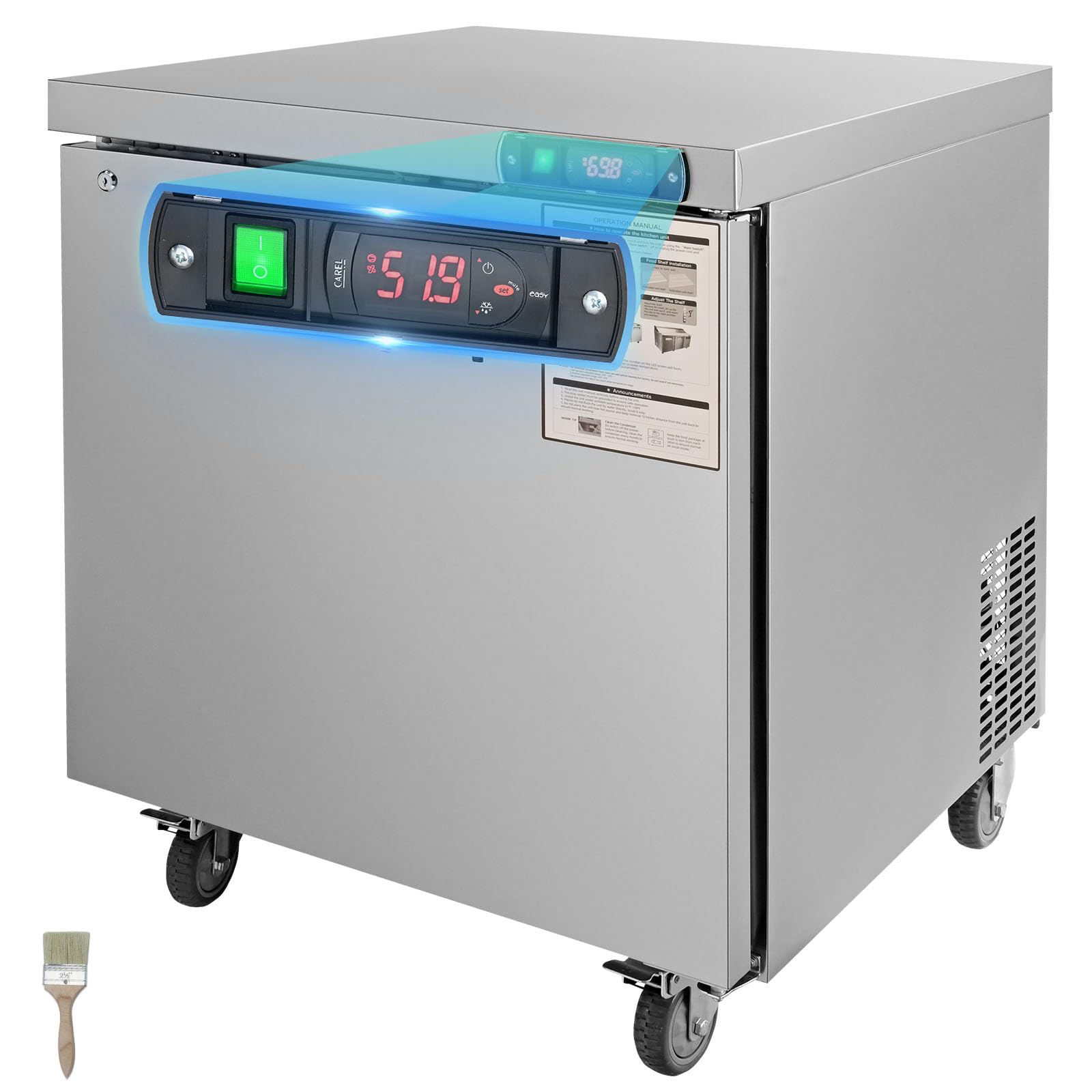 VEVOR KTR-27B 7.4 cu ft Compact Fridge Stainless Steel