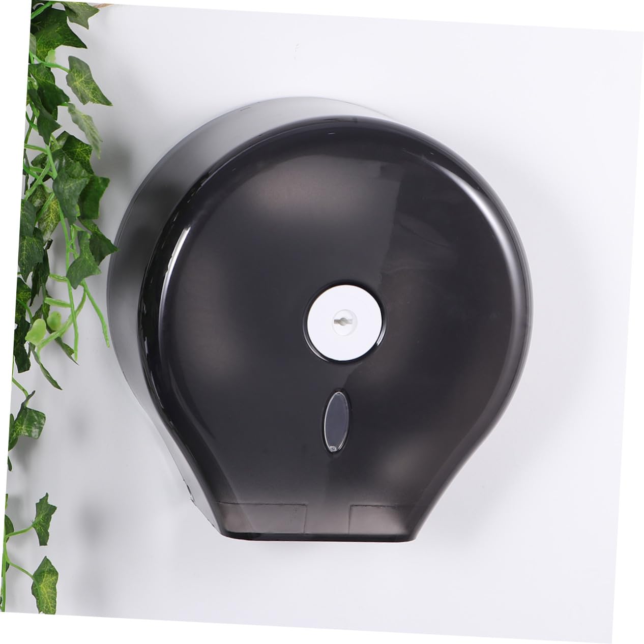 Dispensador de Papel Higiénico de Pared Negro Ventana para Nivel y Diseño Cerradura, Material Abs Resistente para Hotel y Bar