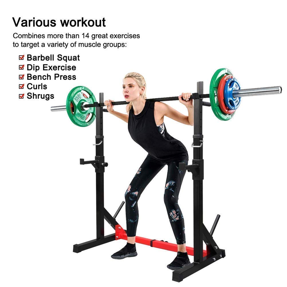 バーベルラック 懸垂バー付き パワーラック 自宅 セット 懸垂 バーベルスタンド : ANIKA