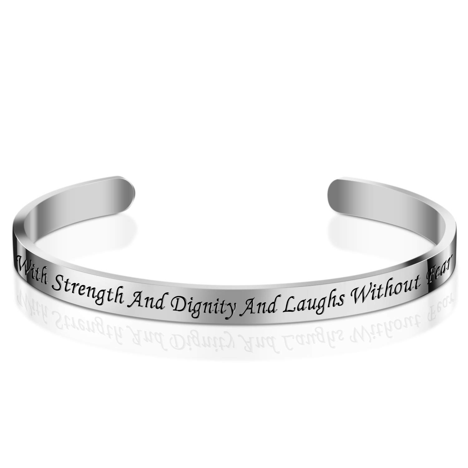 Personalized Cuff Bracelets Bangle for Girls Women Men Best Friend Stainless Steel Adjustable Engraved