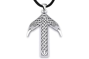 Tyr Tiwaz Viking Rune Necklace: Silver Talisman of Courage and Justice