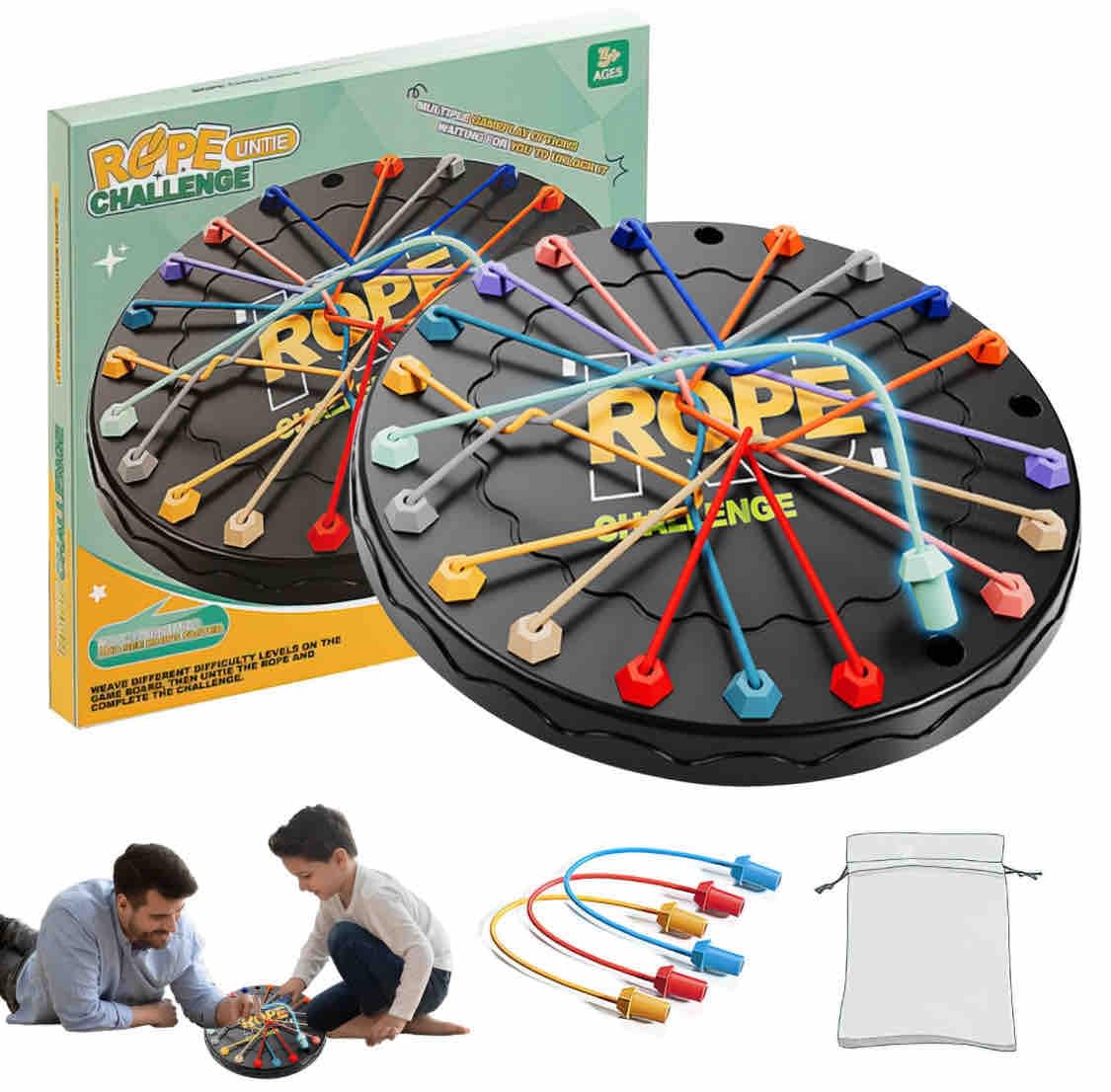 Kidoyz Rope Untangle Toy for Kids | Sensory & Educational Puzzle Toy | Fun Knot Game for Boys & Girls | Develops Focus & Motor Skills | Social Mind Activity Toy | Ages 3+