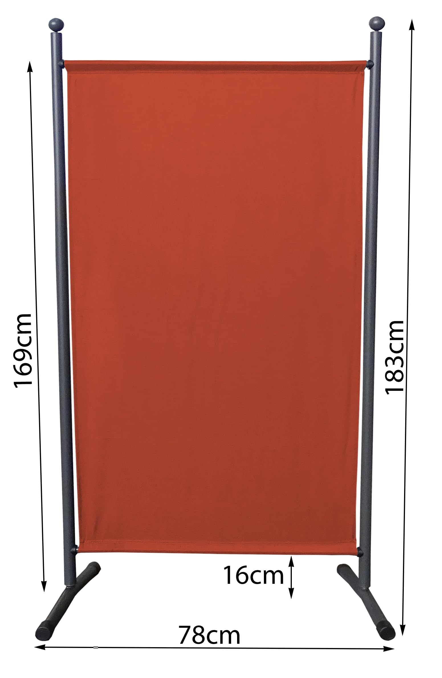 QUICK STAR parawan 180 x 78 cm, materiałowa ścianka działowa, mały ogród, balkon, ochrona prywatności przed ciekawskimi.
