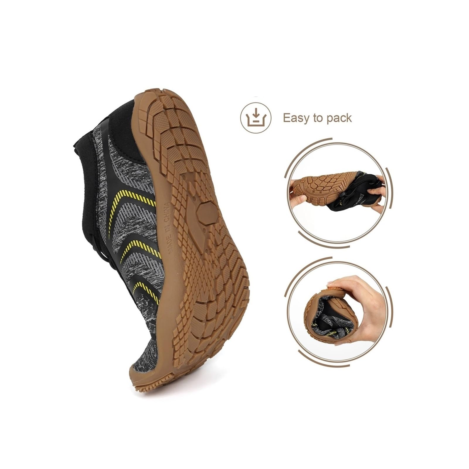 Escarpines Zapatos acuáticos Unisex for Deportes, Zapatillas de natación for Buceo, Playa al Aire Libre, Calzado Descalzo for Gimnasio y Yoga, Zapatos Senderismo for Hombres Mujeres