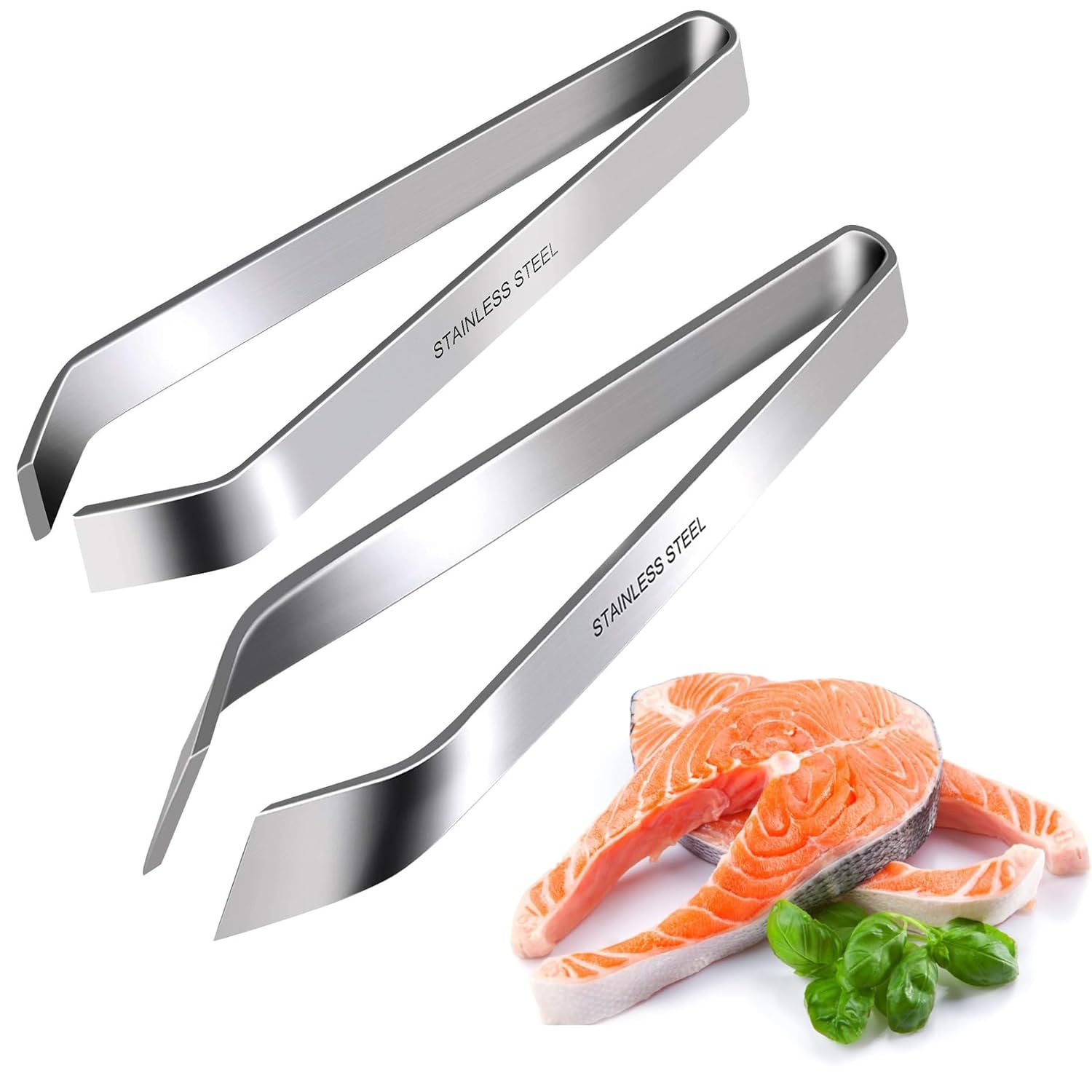 Pinzette Da Cucina In Acciaio Inox - Set Per Lische Di Pesce E Piccole Ossa, 11,7cm - Foto 3