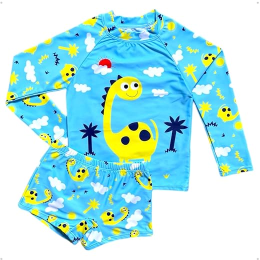 Conjunto Moda Praia Menino Sunga Boxer + Camisa Uv 50 Box