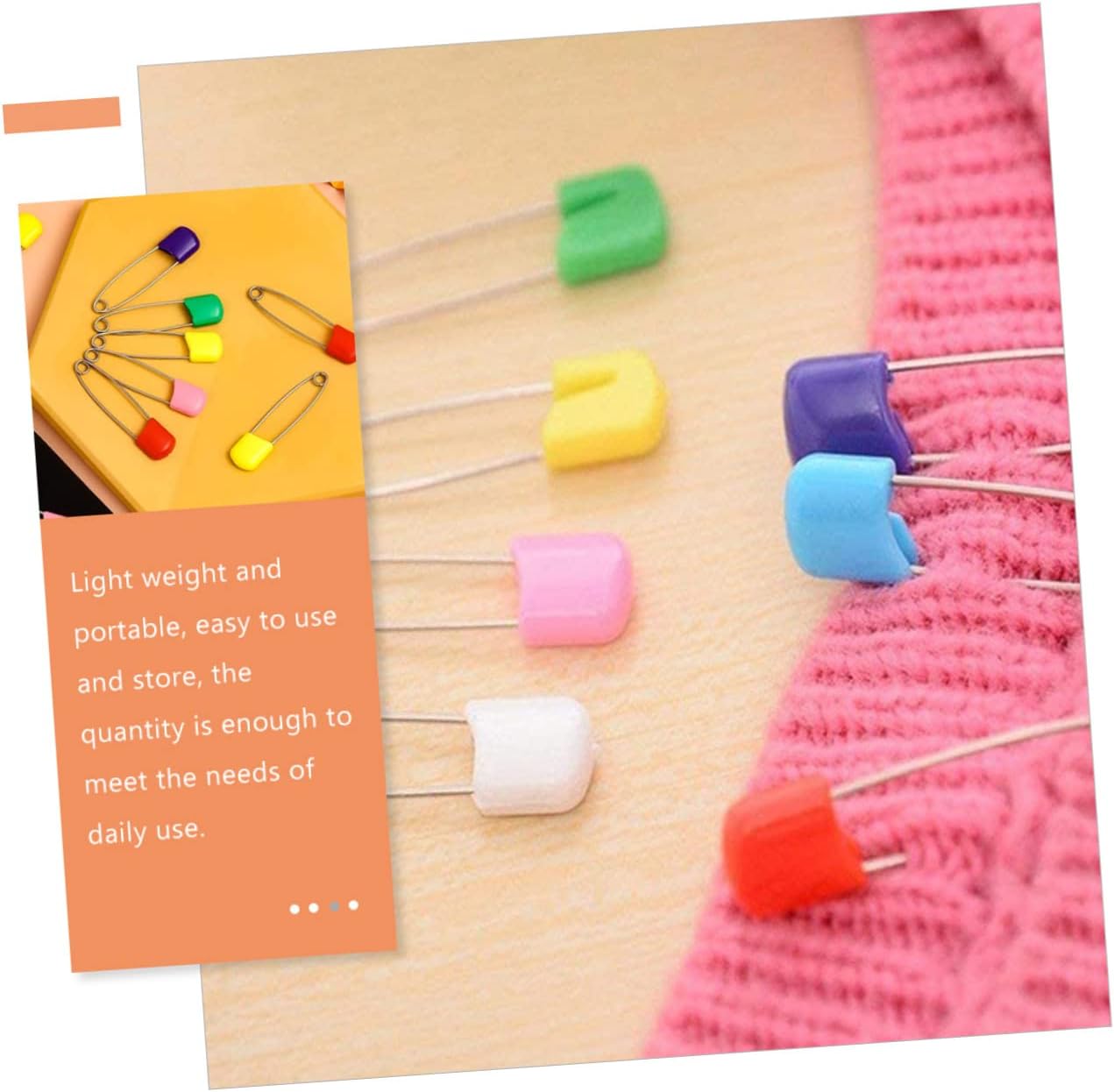STOBOK 100pcs Large Safety Pin Diaper Pin Bib Unisex Newborn Clothing Heavy Duty Plastic Head