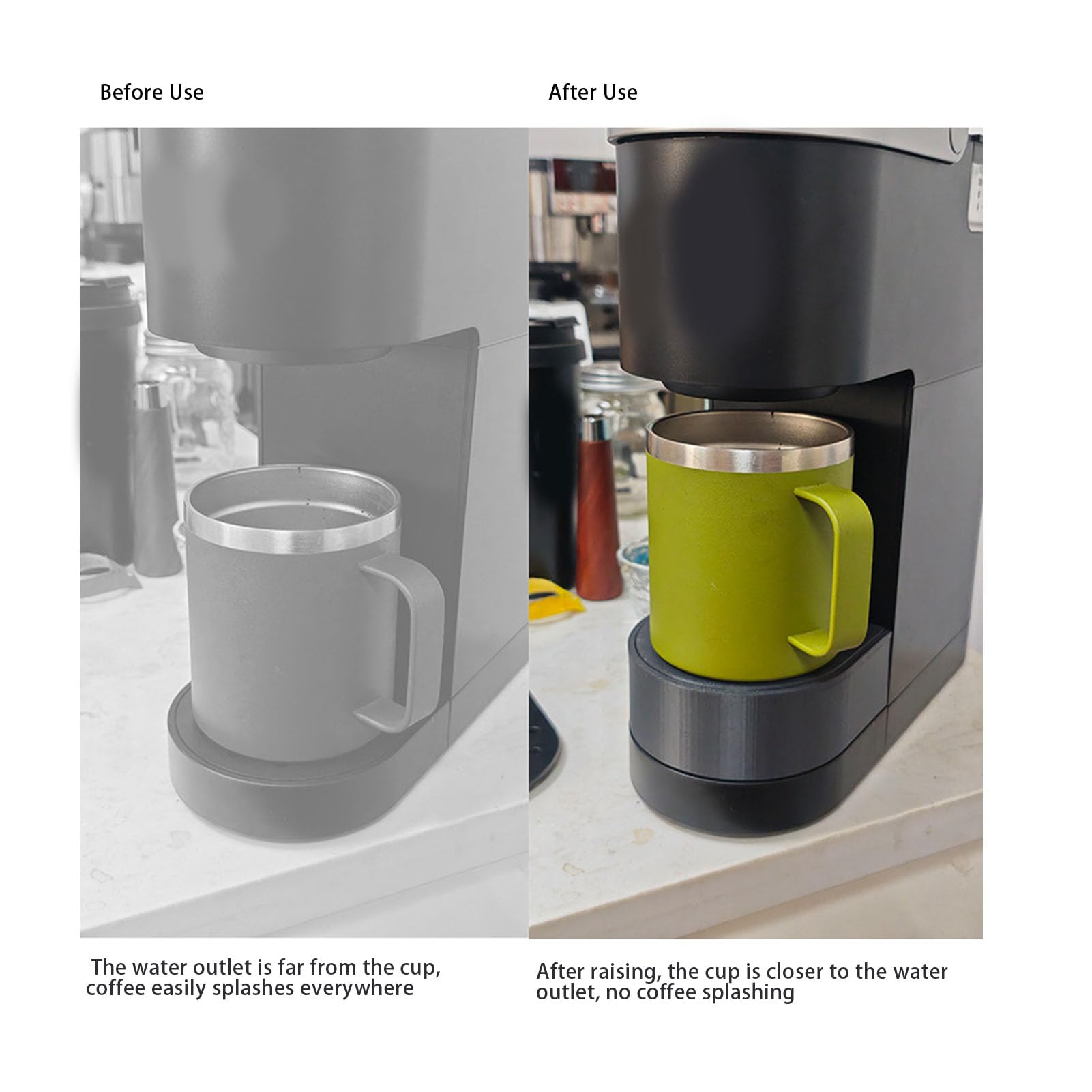 Vassoio dell'acqua rialzato adatto per macchina da caffè K Mini Macchina da caffè PLA Raccogligocce per vassoio dell'acqua Facile da pulire