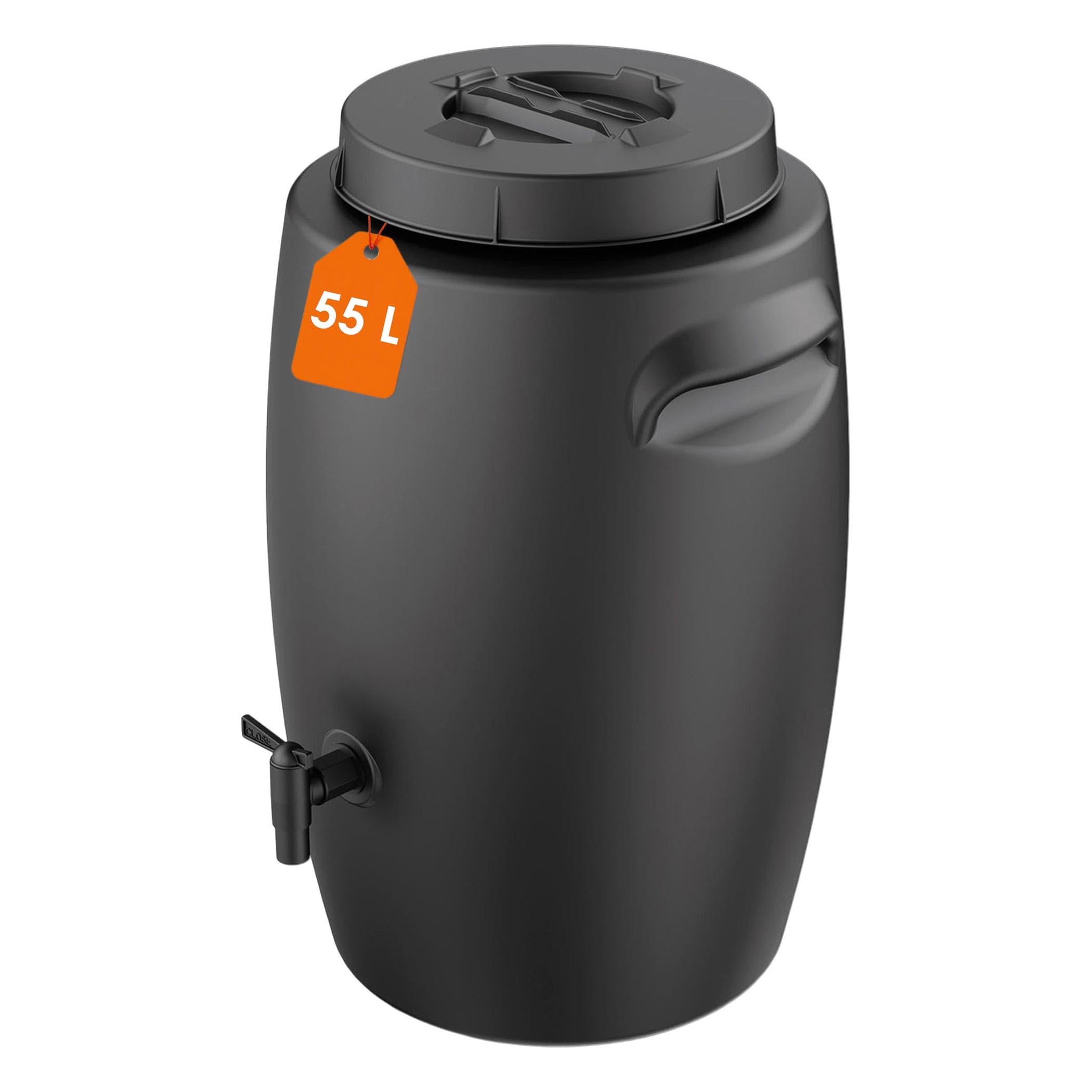 Tonneau pour la fabrication d'engrais organique - 55 litres - Anthracite