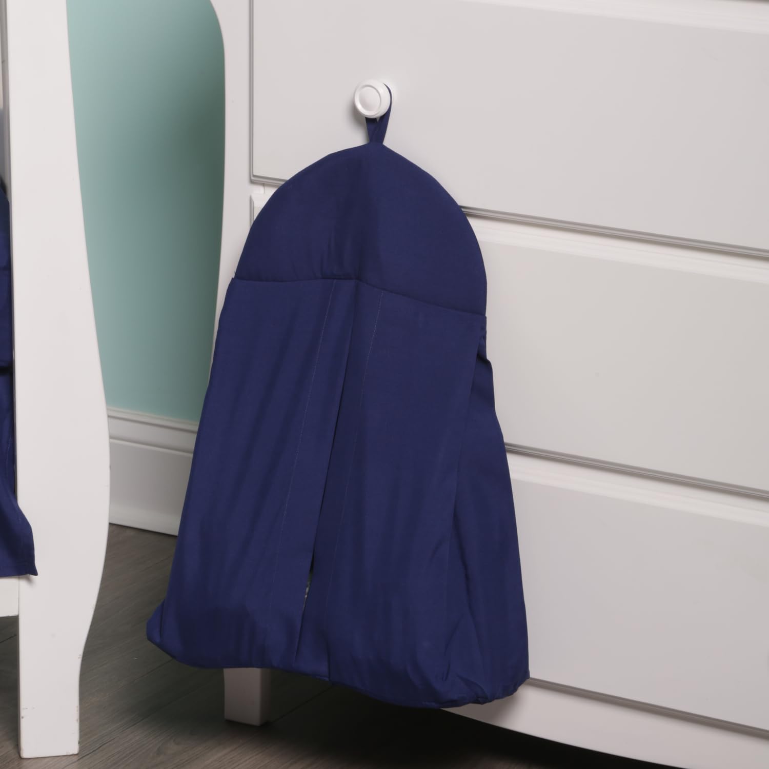 Hanging Nursery Diaper Storage Organizer Portable Foldable Diaper Caddy Stacker, Machine Washable and Roomy Space - Navy Diaper Stacker-image-29