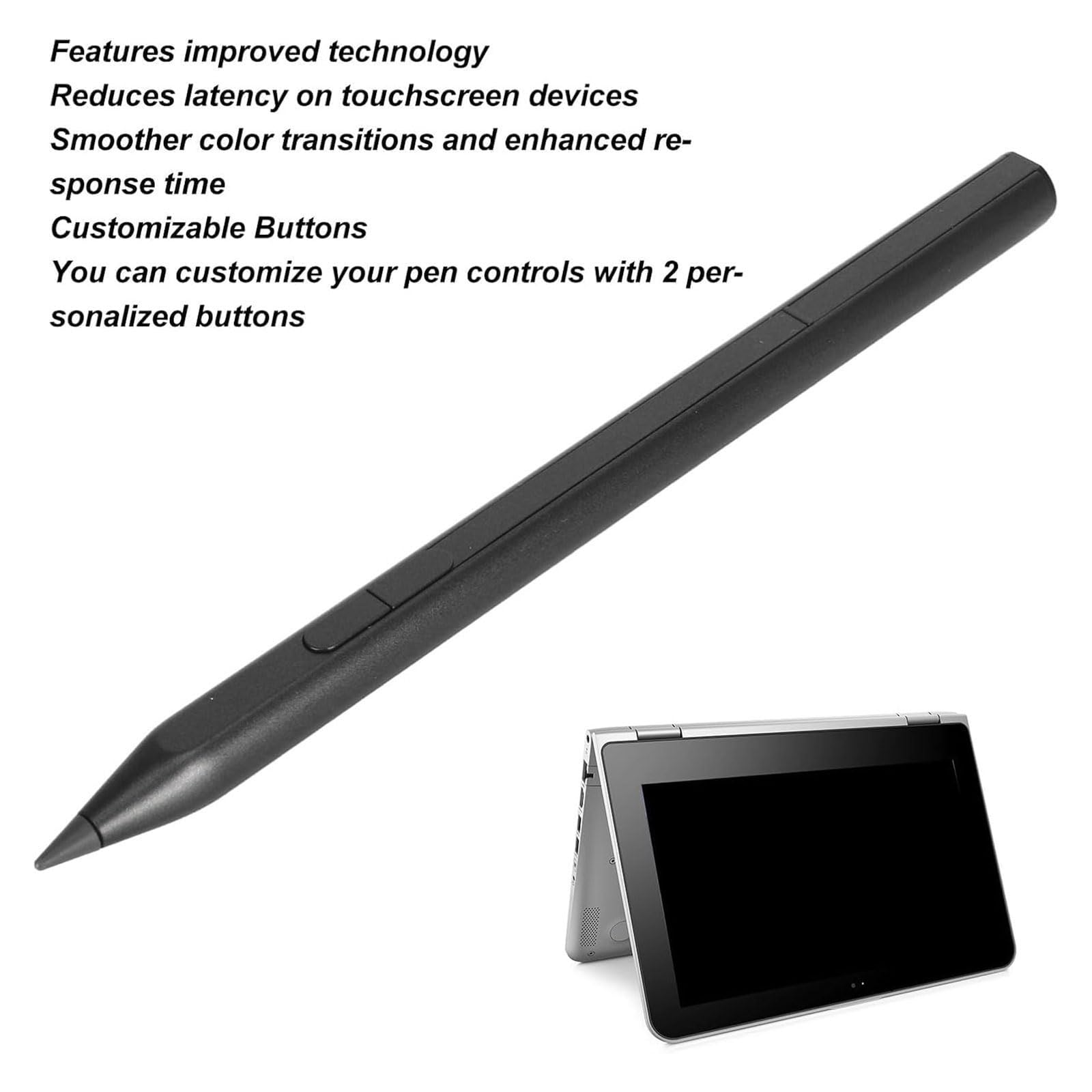 Penna digitale attiva con impugnature ergonomiche e ampia compatibilità per dispositivi touchscreen, penna stilo ricaricabile