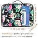 JAKAGO A4 Travel Portfolio Multifunctional Document Organizer Zippered Case for Office Supplies (Flamingo)