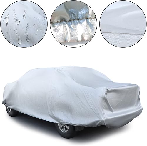 Miniatura 3 de labwork Funda universal de repuesto plateada para camioneta, para exteriores, sol, lluvia, todo tipo de clima, 230 pulgadas de largo x 75 pulgadas