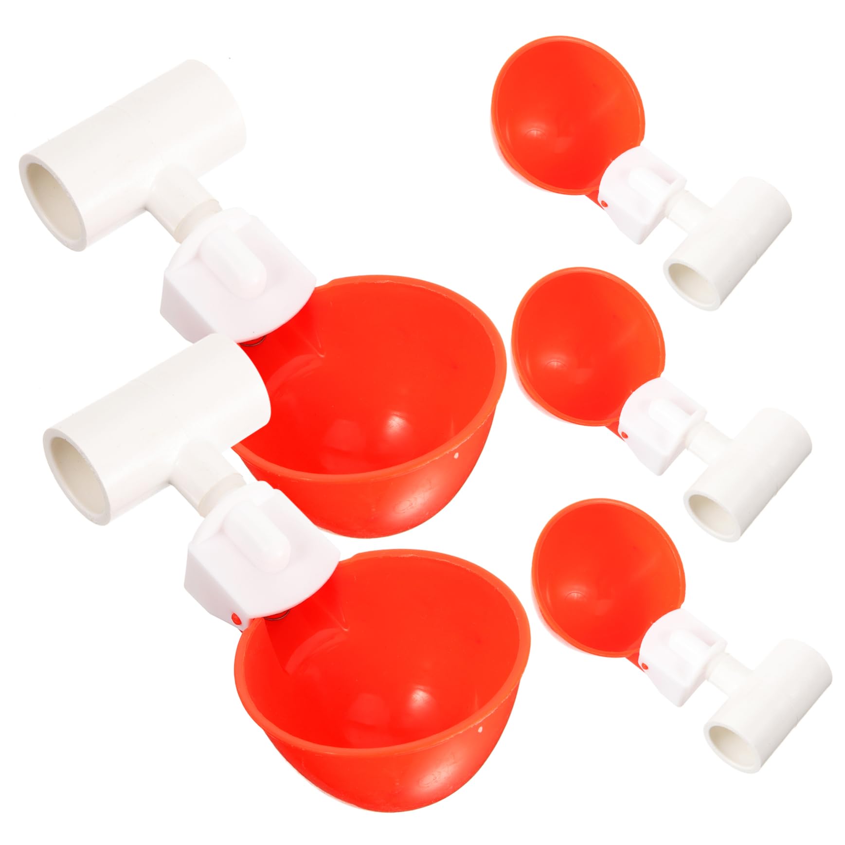 Holibanna 5Sets Automatic Chicken Water Feeder Durable Poultry Drinking Bowls Efficient Watering System for Chickens Ducks and Birds Cost Supplies with Steady Flow of Clean