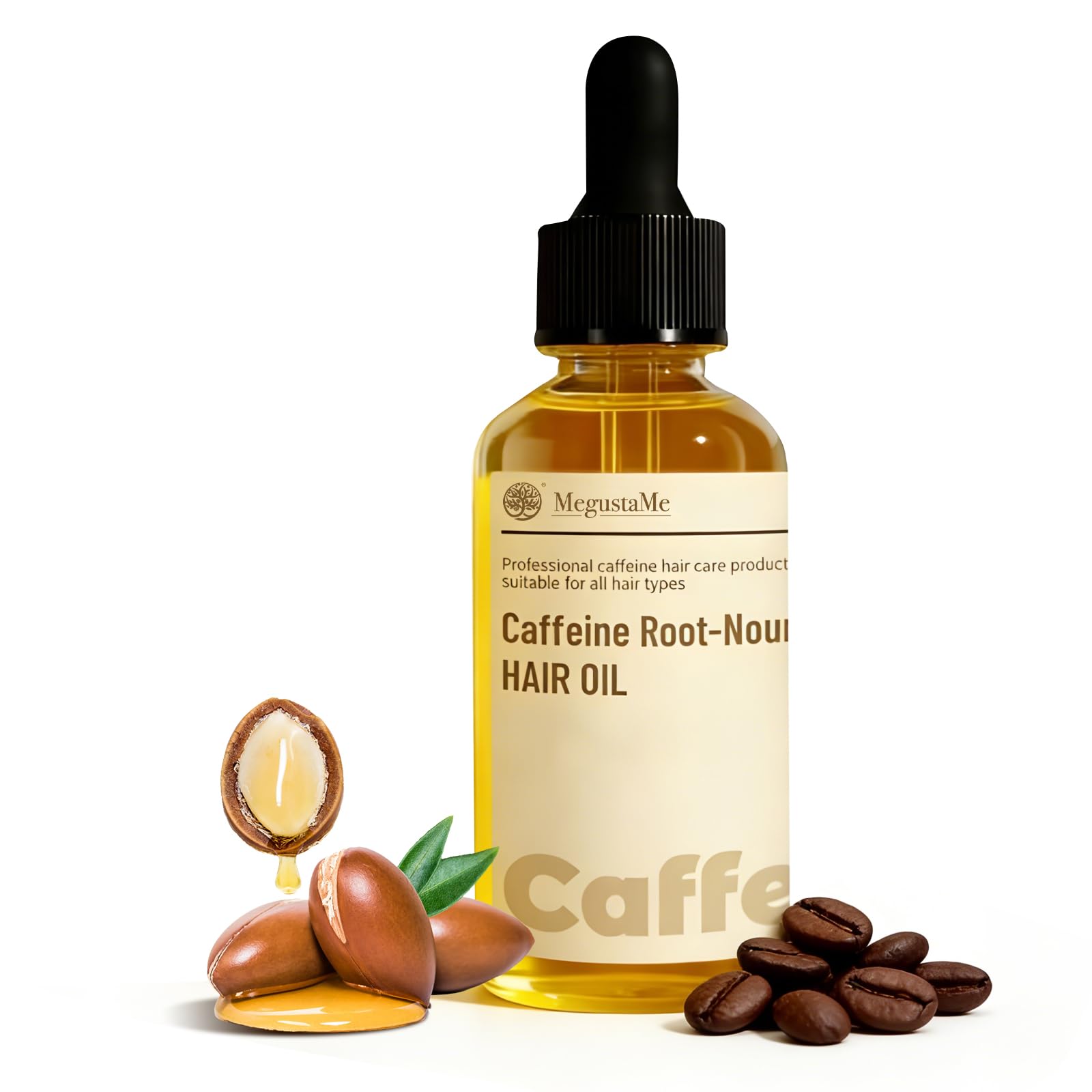 Caffeine Root-Nourishing Hair Oil - Block DHT, Activate Follicles, Extend Hair Growth Period, For All Hair Types, 60ml/2.05fl oz