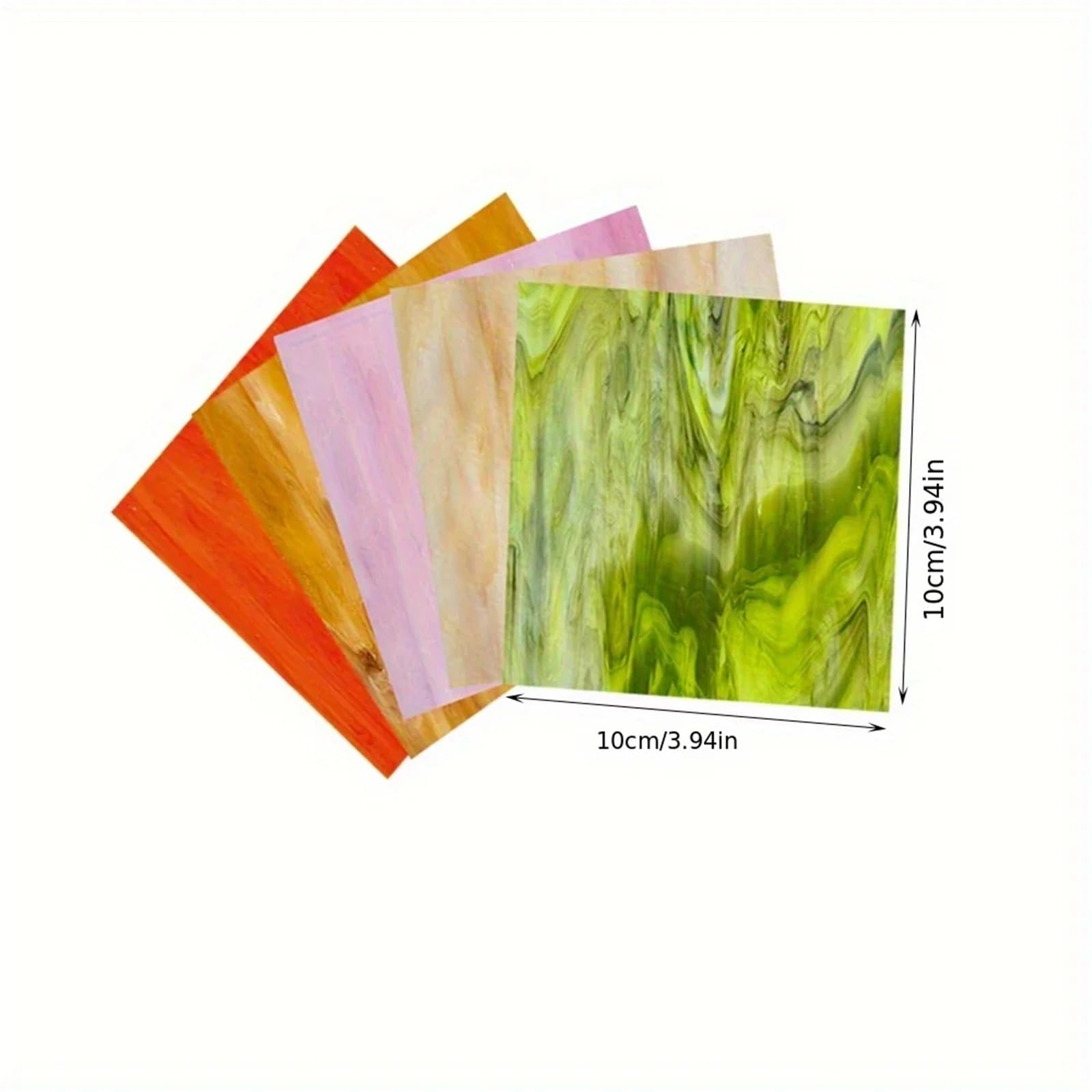 Mosaikfliesen 10X10Cm Quadratische Glasmosaikfliesen Transparent Gebeizt Mosaikstück Diy Mosaikherstellung Steine ​​Für Handwerk Hobby Kunst Wanddekoration