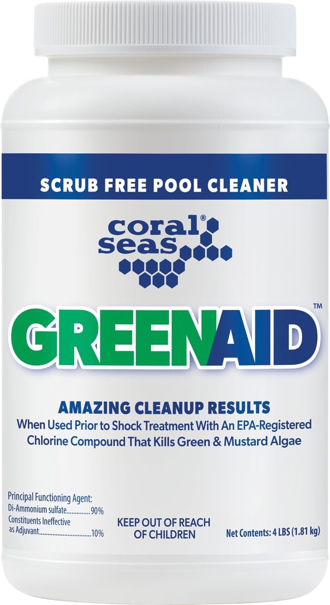 Coral Seas Green to Clean Pool Clarifier Non-Toxic 4 Pounds