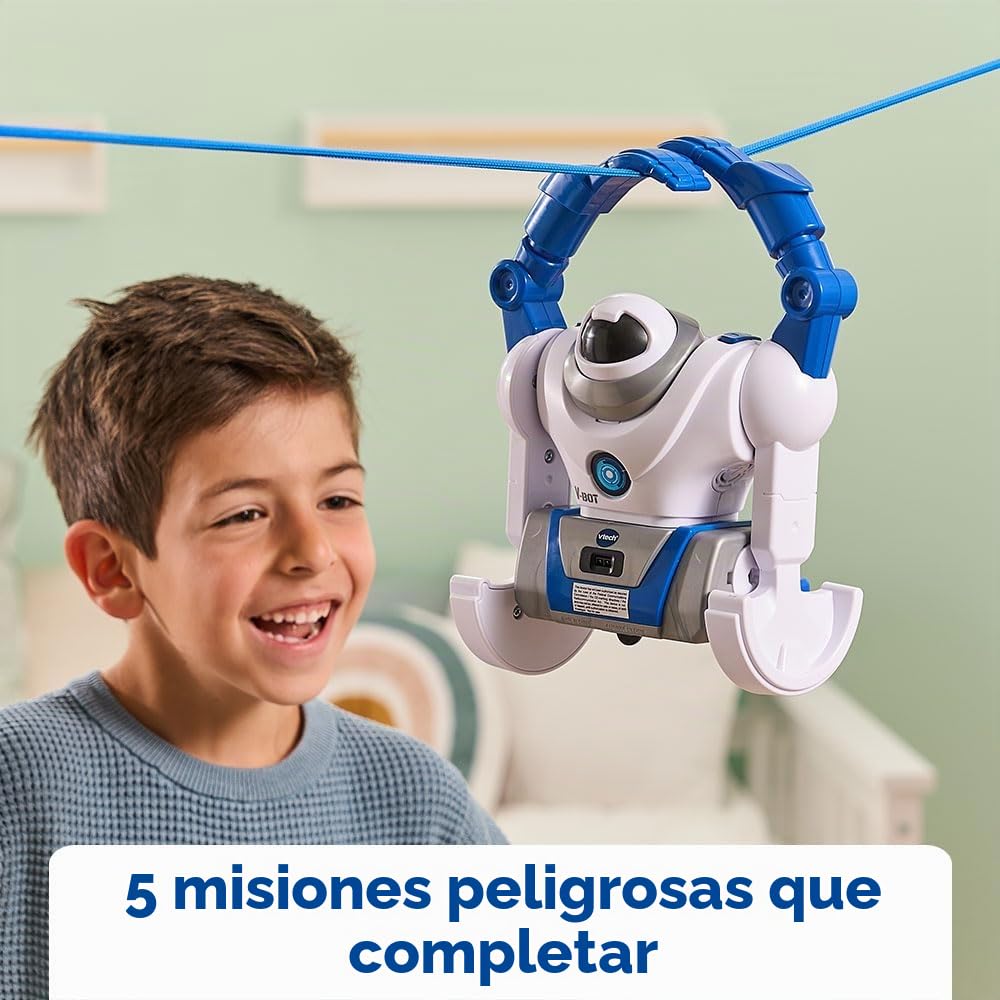 VTech V-BOT® Explorer, Robot Infantil 5 en 1 para Construir y Transformar, Hablando y programable, Juguete Interactivo de Alta tecnología, Regalo para niños a Partir de 5 años, Contenido en francés,