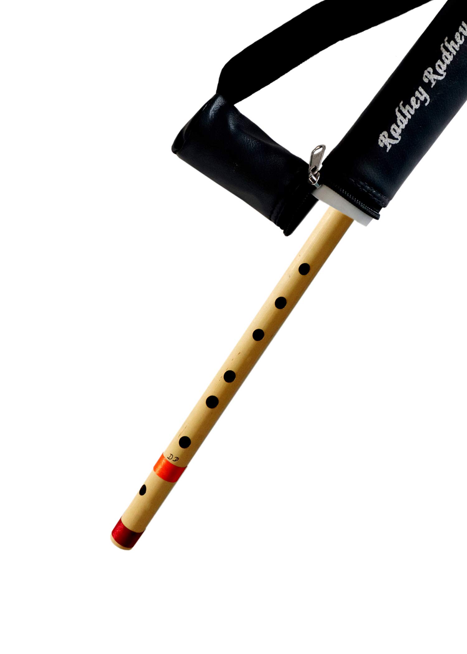Flautas musicales DD Base de bambú de 61 cm Bansuri, Instrumento con bolsa de transporte gratis