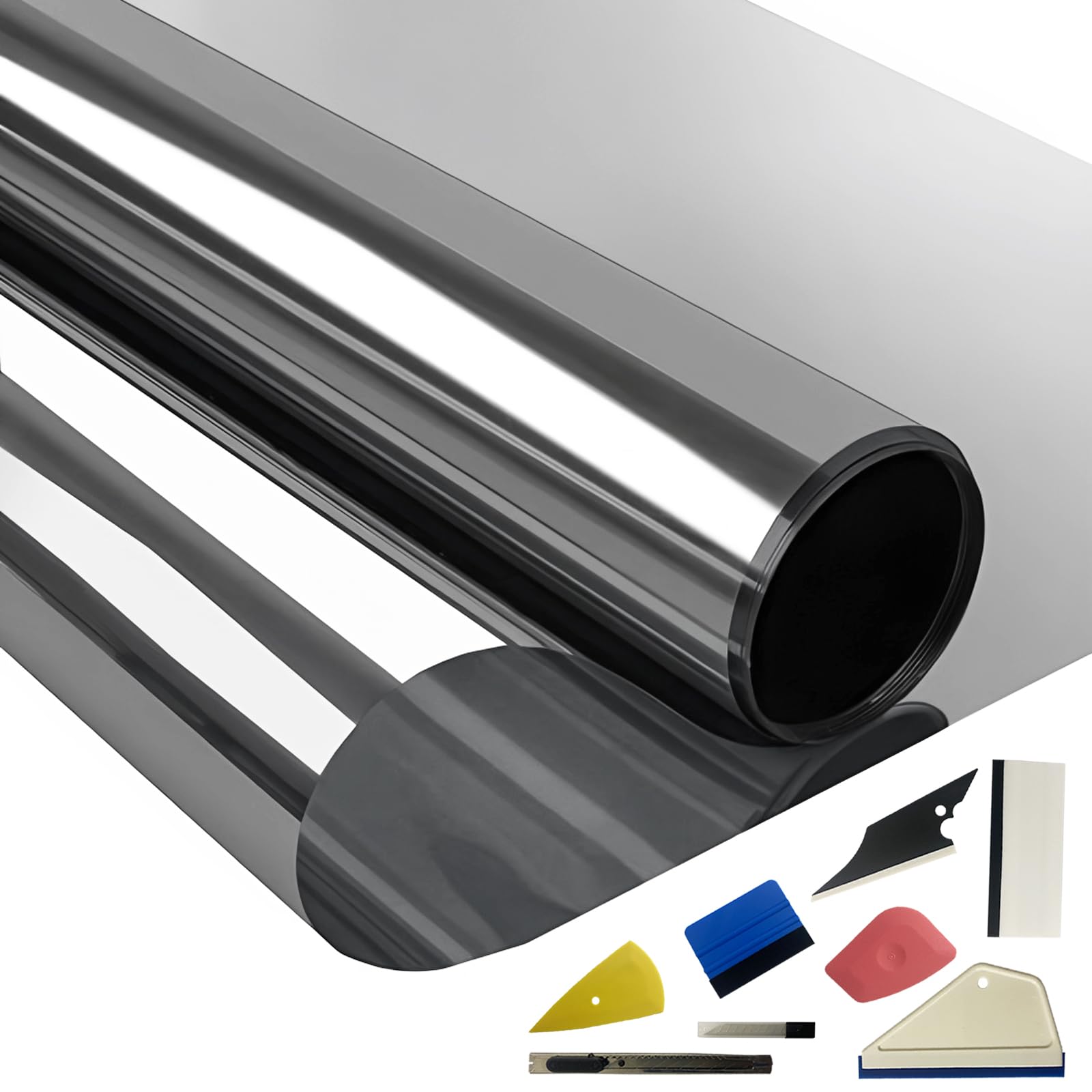 2PLY Premium Carbon 5% VLT Window Tint Film with 8 Pcs Installation Tools Kit