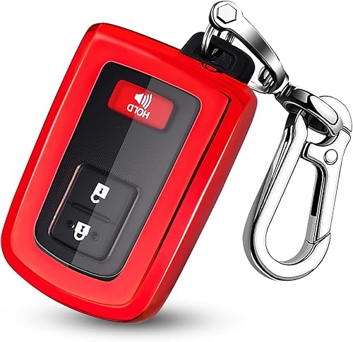 QBUC Funda para llavero Toyota con llavero de TPU de protección completa compatible con Toyota Tacoma 4Runner Sequoia Highlander Avalon Camry