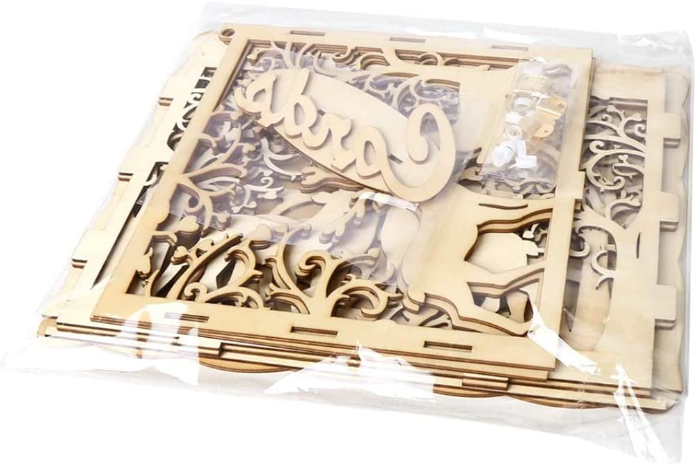 Scatola Di Carte Di Nozze Fai-da-te Con Serratura Scatola Di Carte Di Legno Rustica Scatola Di Carte Regalo Perfetta Per Matrimoni Wedding