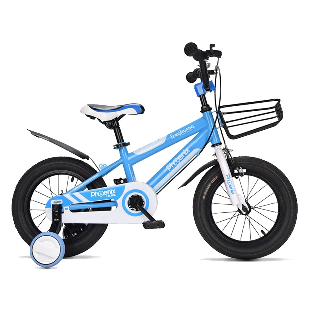 Axdwfd Bici per Bambini 12-18 Pollici Bambini Freno a Mano Walker, Scoperta Noleggio Biciclette, Adatto a Ragazzi e Ragazze di età Compresa 2-13, con ausiliario Ruote, Staffa