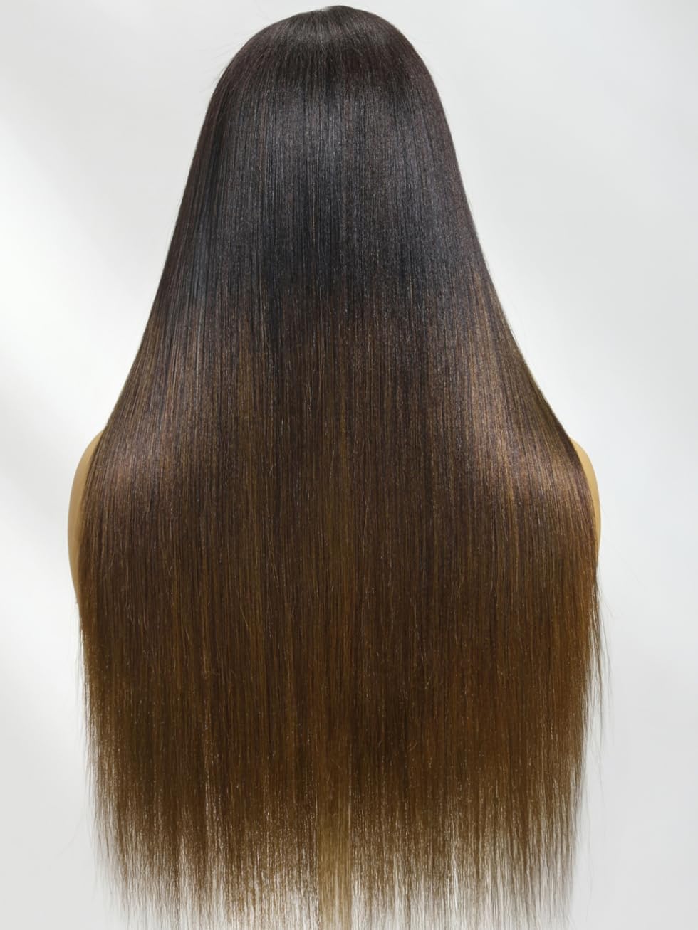 UNICE Bye Bye Knots 7x5 Pre Cut Lace Front Glueless Wig Black Cherry Layered Wig Straight Human Hair Put on and Go Wig Pre Plucked Natural Hairline Bleached Invisible Knots 180% Density 22 Inch: 20 Inch Dark Roots Ombre Chestnut Brown
