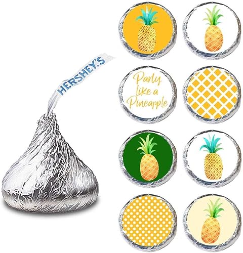 Miniatura 5 de Party Like a Pineapple Tropical Label for HersheyS Kisses Chocolates by Adore By Nat - Candy Stickers - Set of 240