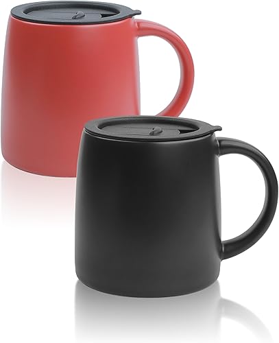 Taza de café de cerámica, 11 onzas, taza de té única con mango grande, perfecta para café con leche moca, capuchino expreso, el mejor regalo para