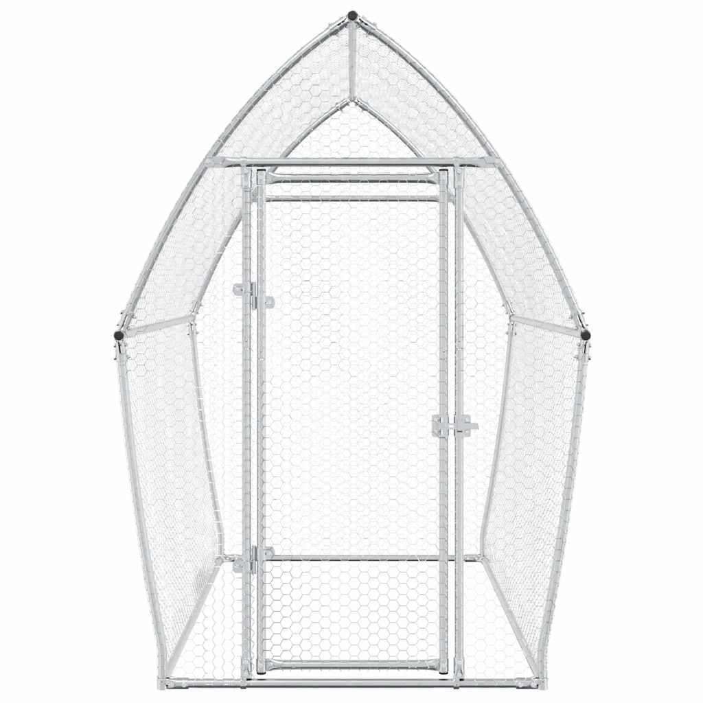 Jaula para pollos de acero galvanizado, estable gallinero exterior, gran recinto para aves de corral para gallinas, patos y animales pequeños, recinto al aire libre para el jardín, 200 x 105 x