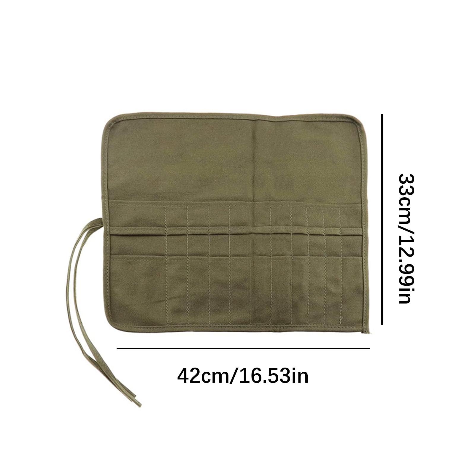 EXCEART 3pezzi Astuccio Arrotolabile Tela Per Penne Organizer Elegante Con Fessure Per Matite Pennarelli e Pennelli Borsa Portatile Per Artisti e Studenti Per Scuola e Ufficio