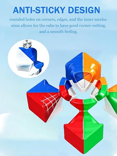 Miniatura 8 de CFMOUR Moyu Meilong - Cubo magnético de velocidad de 9.8 x 9.8 ft, cubo mágico sin calcomanías, rompecabezas 3D suave y vívido, juegos de viaje para