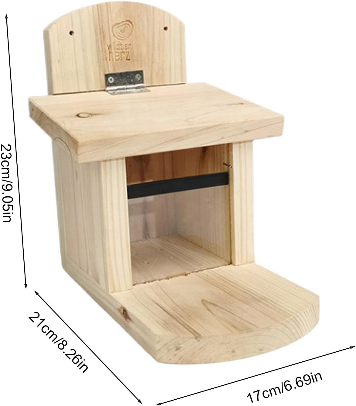 Squirrel Feeder,Wooden Windproof Dispenser Feeding House - Gnaw Resistant Roof Outdoor Squirrel Feeder with Extra Long Board - for Pets Wildlife Home Outdoor Garden Yard Patio Balcony Window