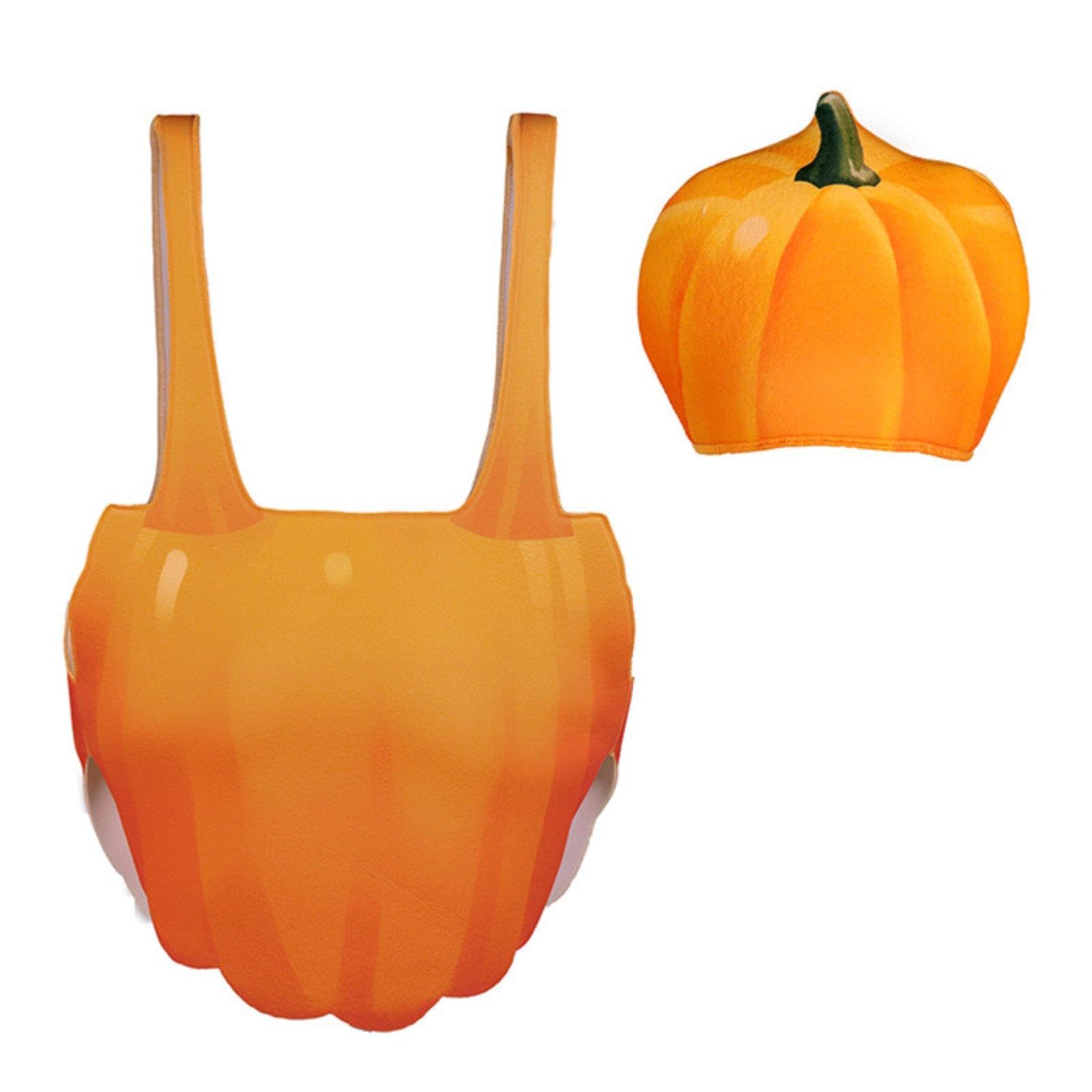 Set Costume da Zucca di Halloween: Un Travestimento Creativo, Un Divertente Abito per Giochi di Ruolo, Un Accessorio Originale E Comodo per Il Cosplay, Bambini