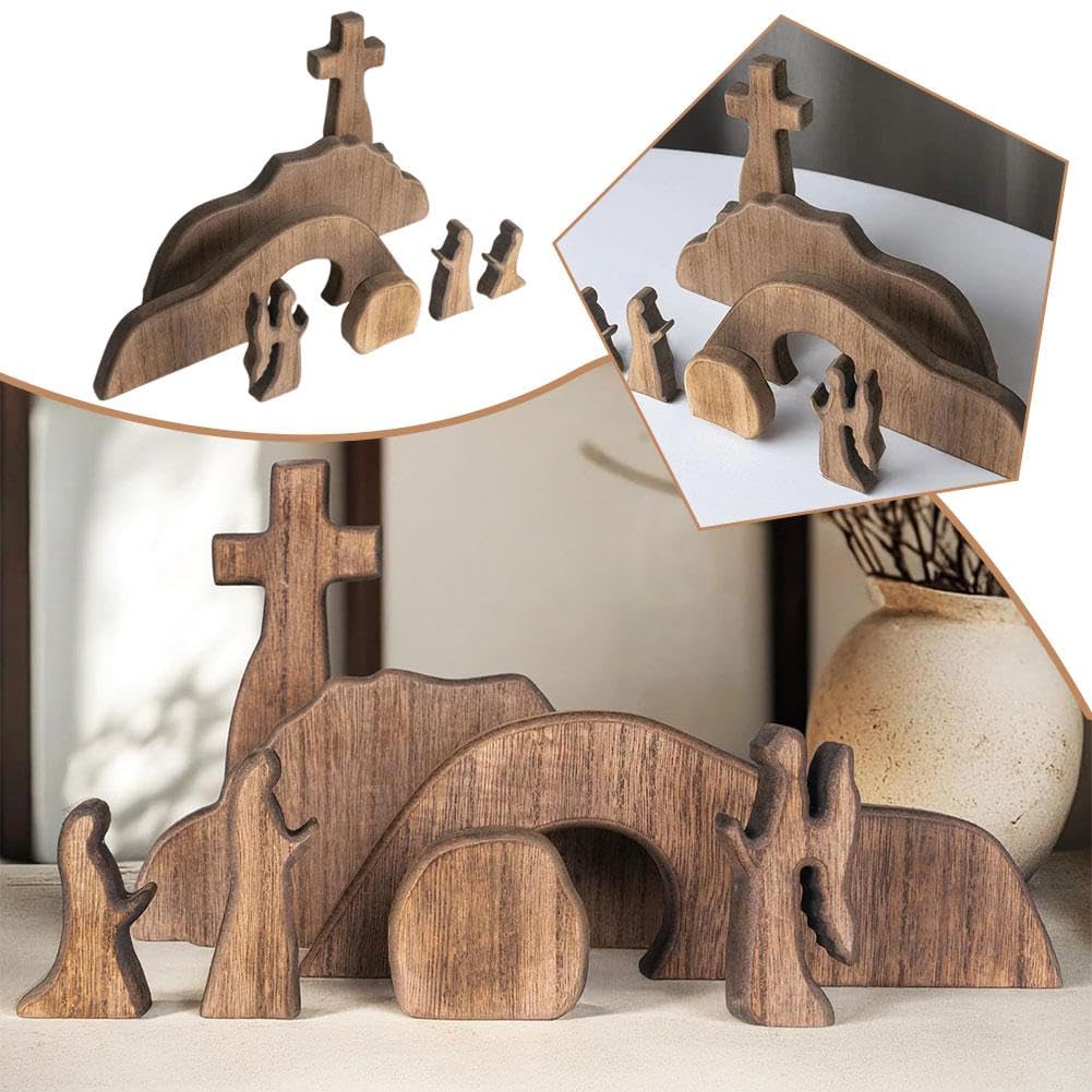 Fontanini by Roman – LED Lighted Nativity Stable with 4-Piece Figurine Set, 5