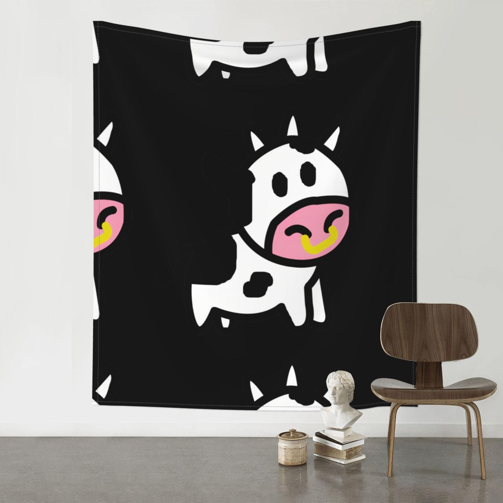 YYHHAOFA cute cow Prints Wall Tapestry 60x51in – Boho Chic Dorm Decor, Beach Throw, & Versatile Home Accent