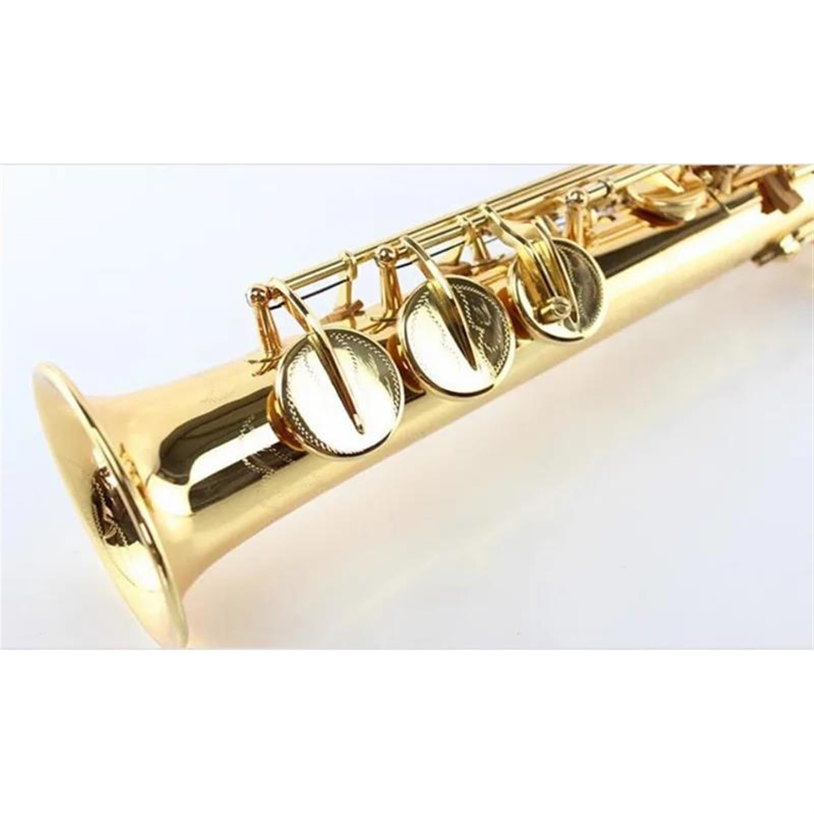 Saksofon Prosty Saksofon Sopranowy B Flat Instrument Muzyczny Złoty Mosiądz Profesjonalny Występ Na Saksofonie Sopranowym