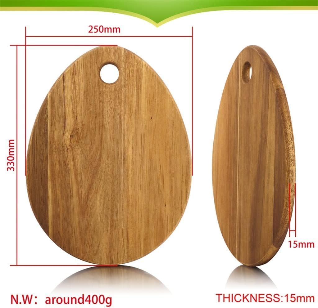 High-Density Double-Sided Wooden Cutting Board with Hanging Hole, Bread and Fruit Board for Kitchen Use, Knife-Friendly