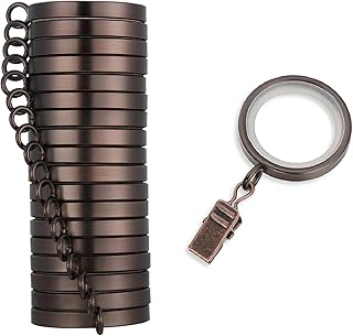 MODE Cambria Designer Series - Premium Easy Glide 18 Count Small Curtain...