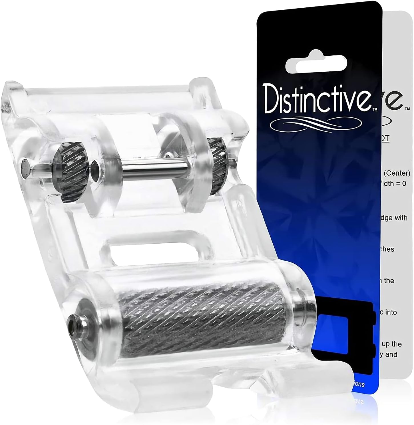 Distinctive Roller Sewing Machine Presser Foot - Fits All Low Shank Snap-On Singer*, Brother, Babylock, Euro-Pro, Janome, Kenmore, White, Juki, New Home, Simplicity, Elna and More!