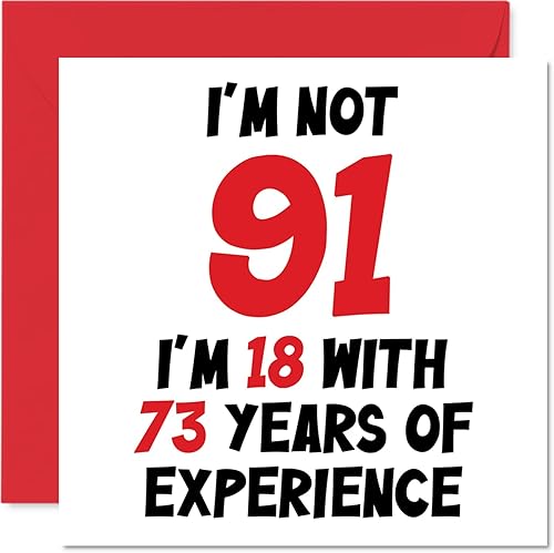 Vista 53 de Tarjeta de cumpleaños número 98 para mujeres y hombres – Not 98 I'm 18 With 80 Years Experience – Divertida tarjeta de cumpleaños noventa y ocho