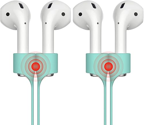 Beeyoka - Correa magnética para Airpods de silicona antipérdida con fuerte conector de absorción magnética, correa deportiva alrededor del cuello