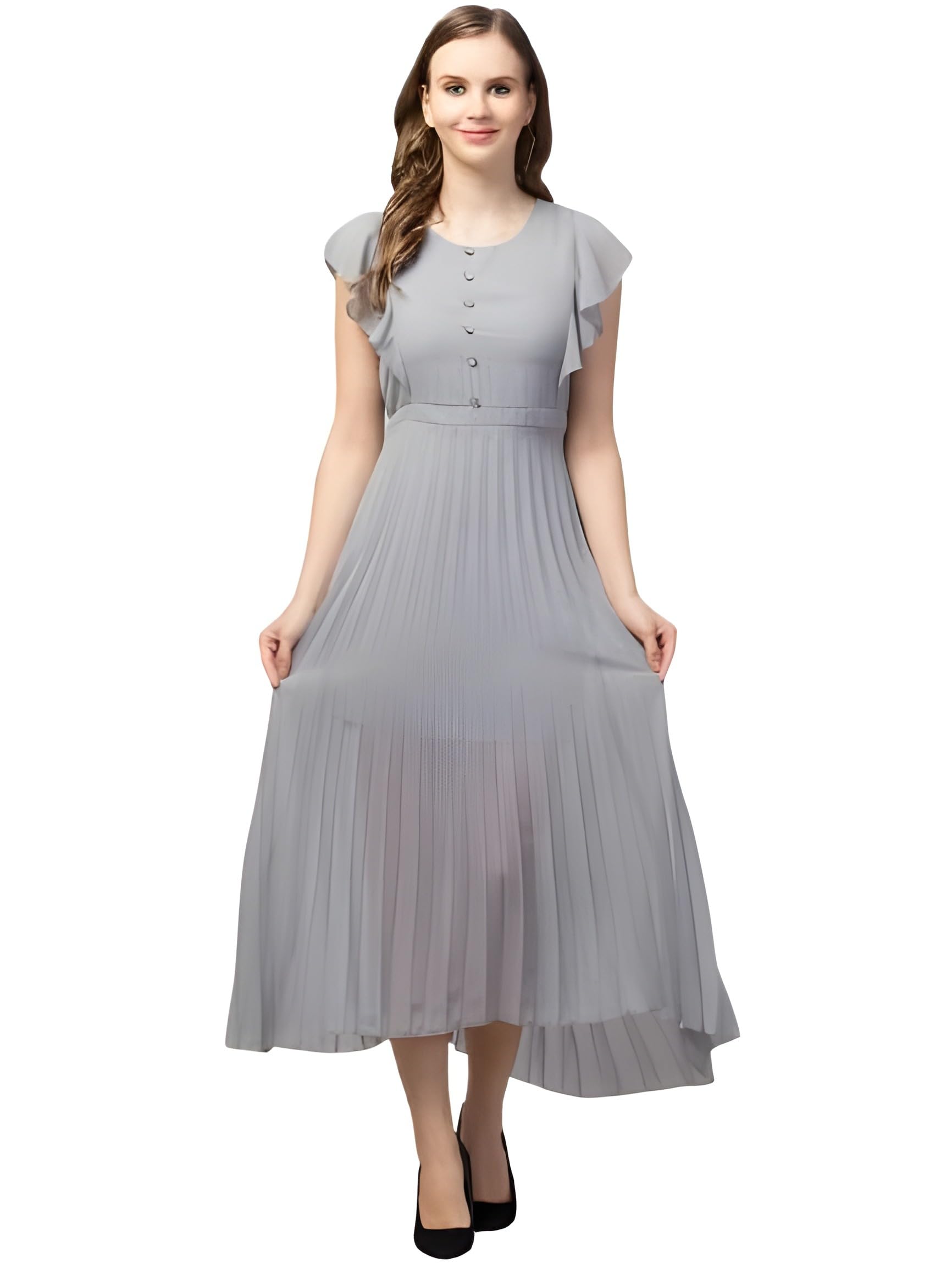 Chic Women’s Pleated Maxi Dress – Long A-Line Evening Gown with Graceful Silhouette – Formal Floor-Length Attire for Weddings, Parties, Proms, Cocktails & Special Events-image-34