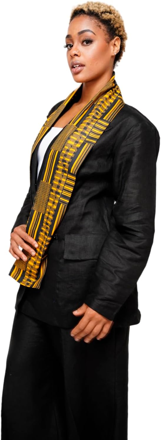 Dupsie's Kente African Print Stole – Made in Africa Black History Month Sash for Church, Choir, School & Cultural Events