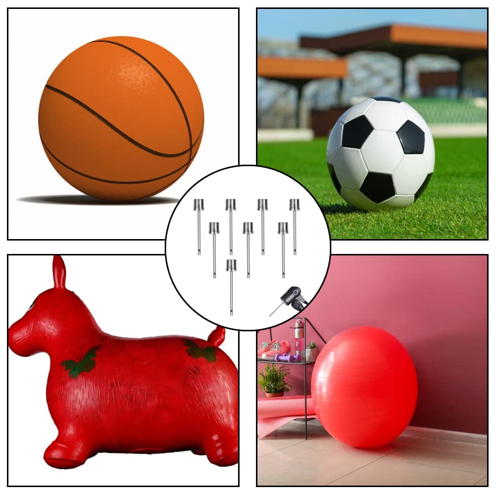 Lot de 8 aiguilles pour pompe à boule, aiguille de gonflement de pompe à boule, aiguille pour gonfler des ballons, aiguille ballon aiguille pour ballons broche ballon