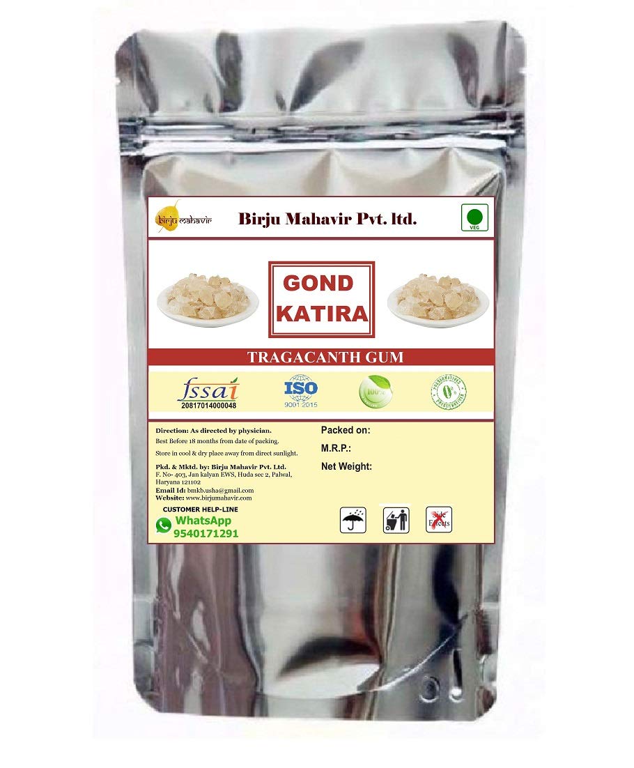 Gond Katira/Kathila Gum/Kathila Gond/Tragacanth Gum 100 Gm (3.52 OZ) by BIRJU MAHAVIR