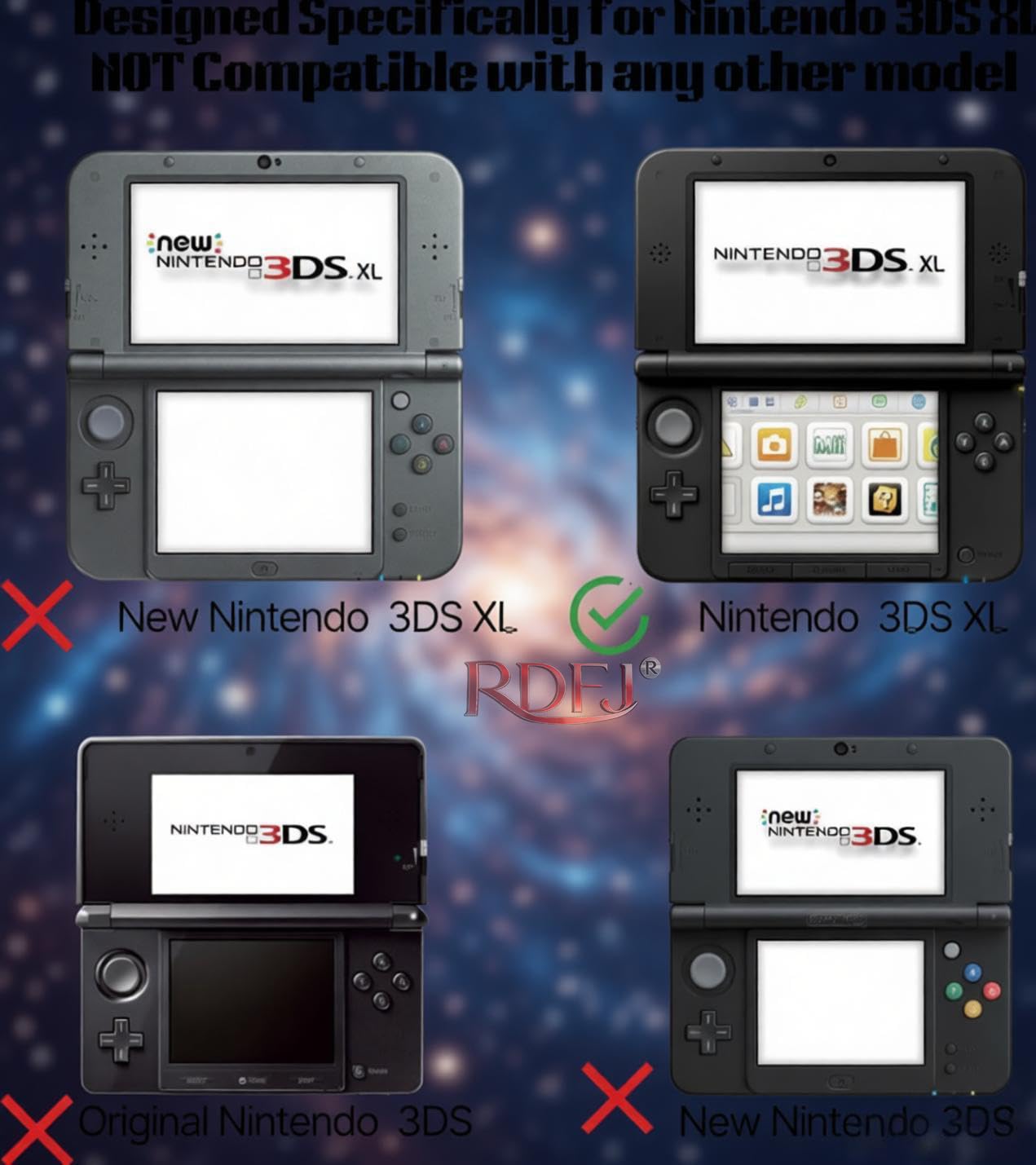 Coque de protection rigide transparente anti-rayures pour 3DS XL | Anti-rayures, coque rigide, matériau PC