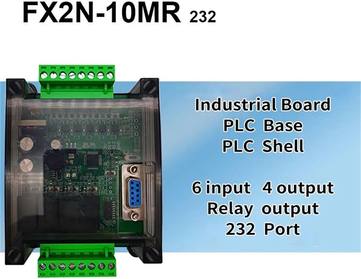 1Pc FX2N-10MT 10MR Industrial Control Board Programmable Logical Controller Transistor Module Relay Logic TTL Port(10MR)