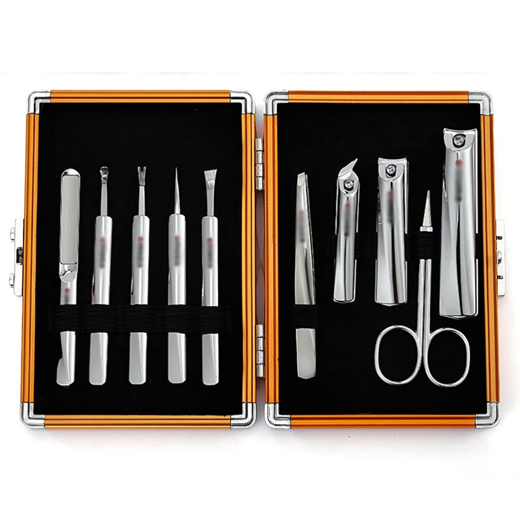 Professionale Nail Clippers Kit Strumenti Kit Pedicure Bianco 5pc Manicure Acciaio Inossidabile Professionale Set for Bambini for Bambini Sicuro (Color : Gold)